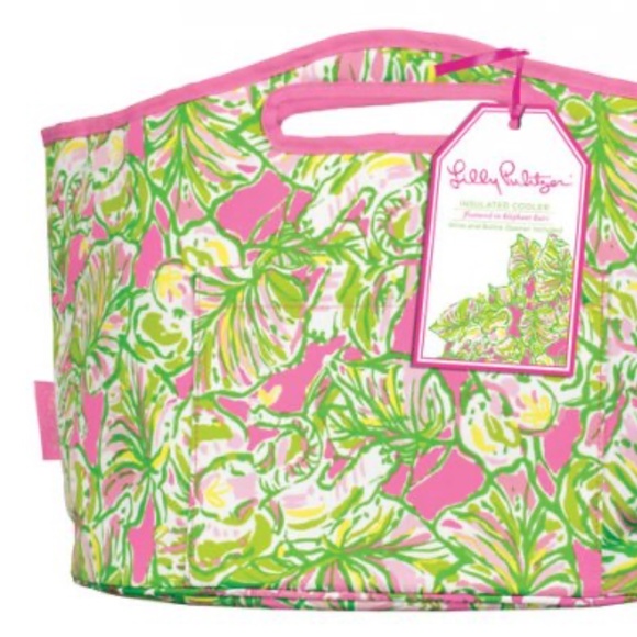 LILLY PULTIZER Printed Carry All Tote Beach Picnic Storage Beverage Bucket Bag - Picture 10 of 10